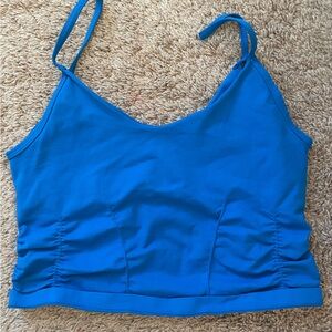 Free people movement m/l good karma ruched tank top